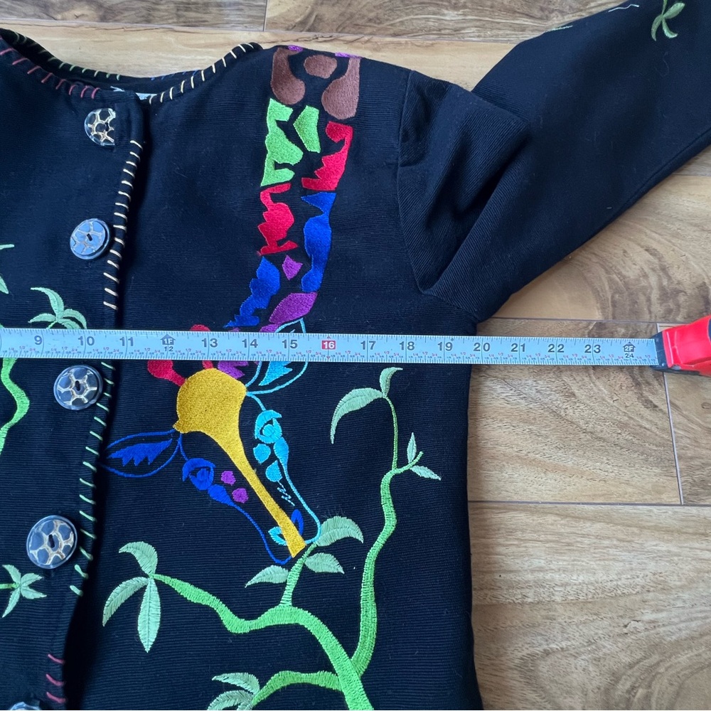 Y2K 100% Cotton Vintage Jacket with Embroidery Safari Mother-core size Large - Picture 7 of 12